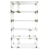 Wholesale Stainless Steel Bookcase Glass Top Storage Shelf Outlet Shelf Acrylic Display Shelf