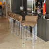 High End Leisure Bar Stool Soft Cushion Acrylic Stool Bar Chair