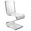 High Back Hot Bending Transparent Acrylic Dining Chair Counter