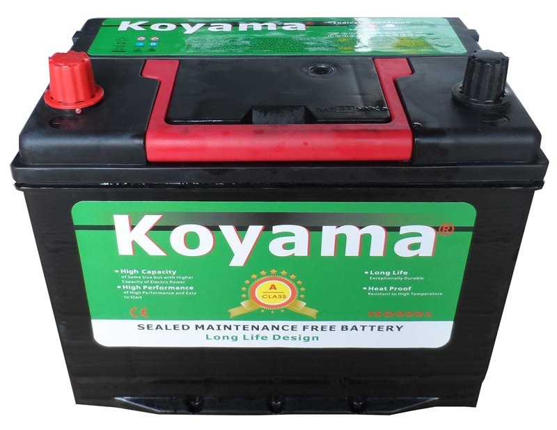 KOYAMA Direct Factory Sealed Lead Acid SMF Auto Battery -- 70D23R-MF(12V70AH)