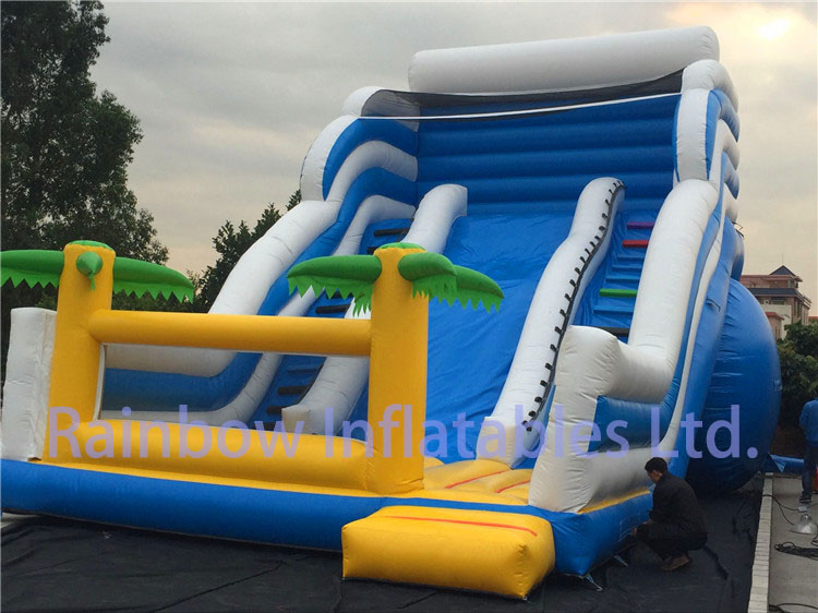 RB6094（10x6m） Inflatable Blue ocean Slide For Sale for child 