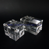 set of 7 Romantic Crystal Glass Cube Candle Holder Glass Stand Tealight Decor