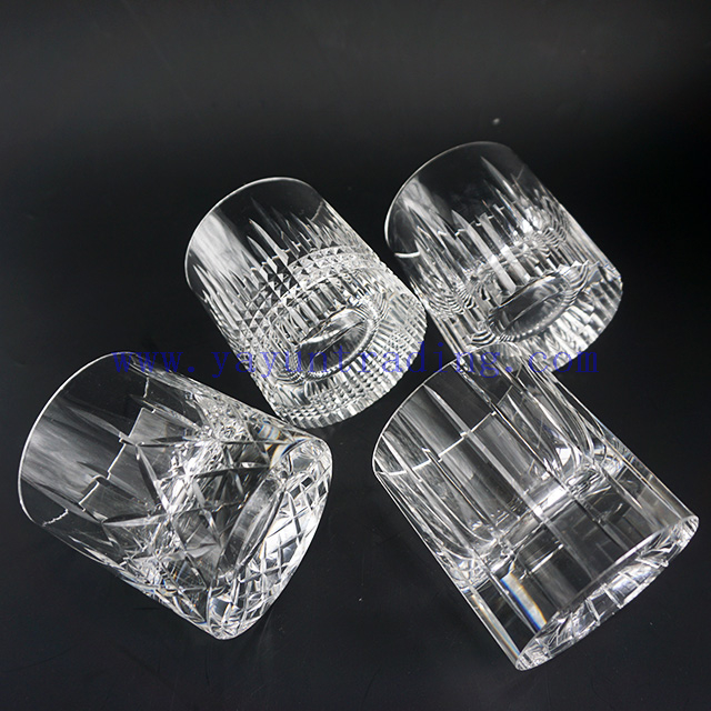 200ml crystal custom rocking whiskey glasses Vintage personalized glass whisky tumbler with sand etched