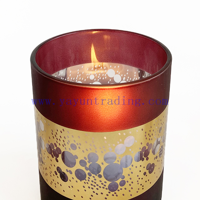 New Arrival Snow Pattern Glass Candle Jars Laser Engraving for Home Decoration