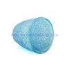 Wholesale 170ml New Design Translucent Tumbler Blue And White Horn Glass Candle Container