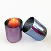 16oz luxury electroplating empty glass candle jar for home decorative
