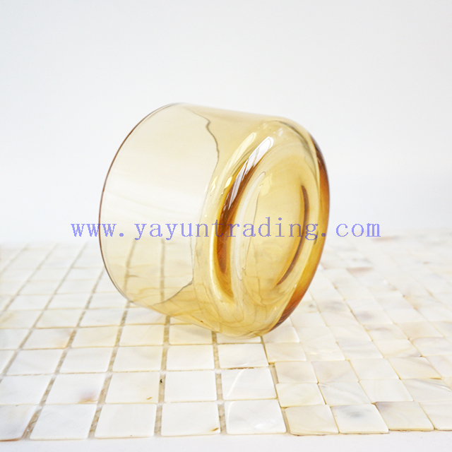 650ml luxury candle jars amber glass candle holders container for candle making 