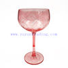 Delicate Long Stem Wine Glass Cocktail Juice Glasses Pink Tumbler Goblet
