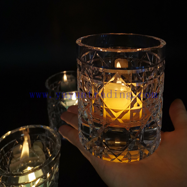 Fancy Candle Home Decor Vessels New Style Crystal Candle Vessels for Bars Party