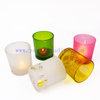Empty Straight Side Glossy Frosted Custom Glass Candle Jar Holder for Candle Making
