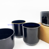 Large Size 16oz 21oz Matte Shiny Black Glass Candle Vessels Custom Candle Container Jar