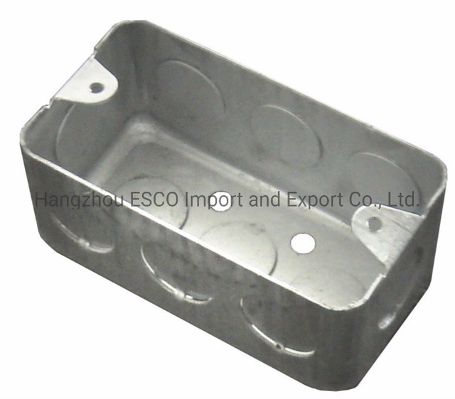 ISO Approved Galvanized Steel Rectangular Box Conduit Box 4"X2"