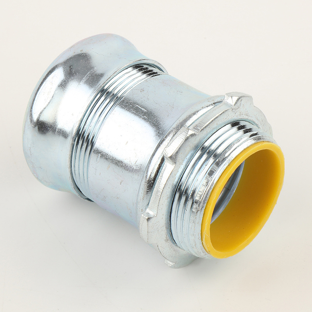 Manufacture UL Standard EMT Conduit Fitting Steel Pipe Insulated Compression Connector