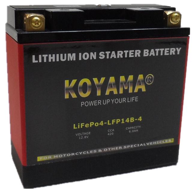 12.8V 6ah LiFePO4 Lithium Starter Battery LFP14B-4