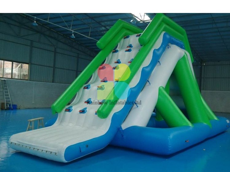 Inflatable sport water game with slide , Inflatable Water Slide game , Inflatable Water Park equipment RB32064