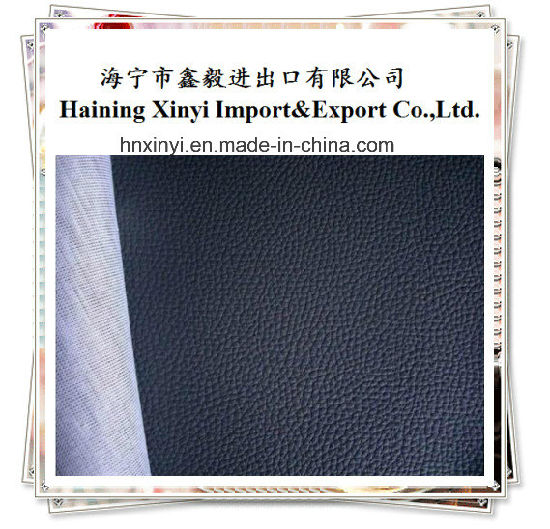 PVC Leather with Knitting Bottom for Sofa