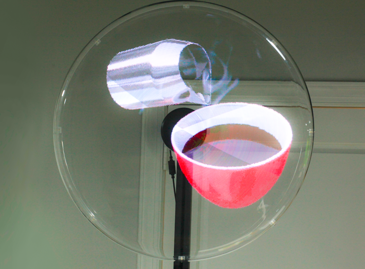 厂家直销65厘米全息广告机空气成像裸眼3d展示
