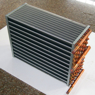 Bobina comercial de alumínio e cobre trocador de calor para armazenamento a frio