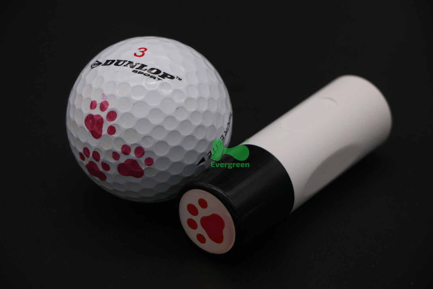 Permanent Ink Plastic Golf Ball Stamps