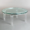 Modern Dining Room Table French Dining Table Acrylic Round Dining Table Set With Glass Top