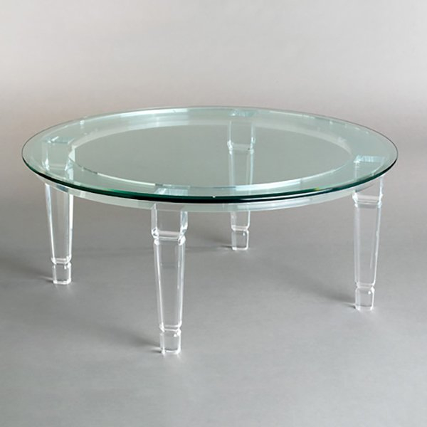 Modern Dining Room Table French Dining Table Acrylic Round Dining Table Set With Glass Top