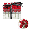 Wholesale Clear Acrylic Flower Gift Box Transparent Acrylic Rose Box With Lid