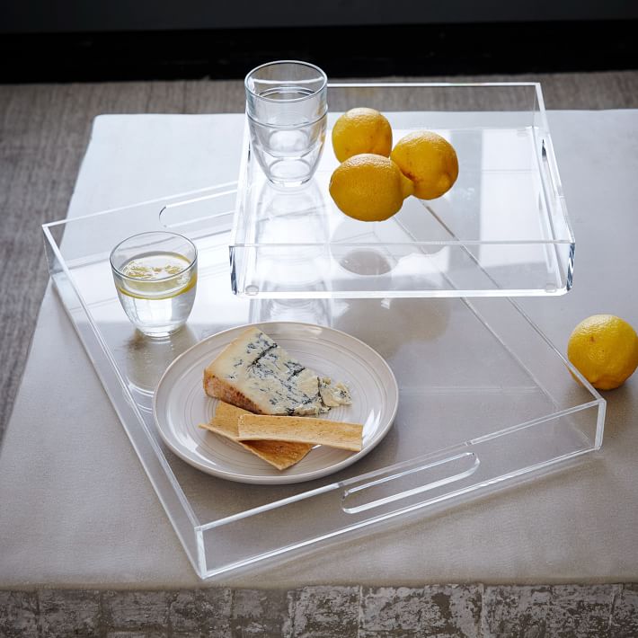 High Quality Bath Tray Lucite Storage Tray Portable Food Serving Tray