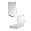 High Back Hot Bending Transparent Acrylic Dining Chair Counter