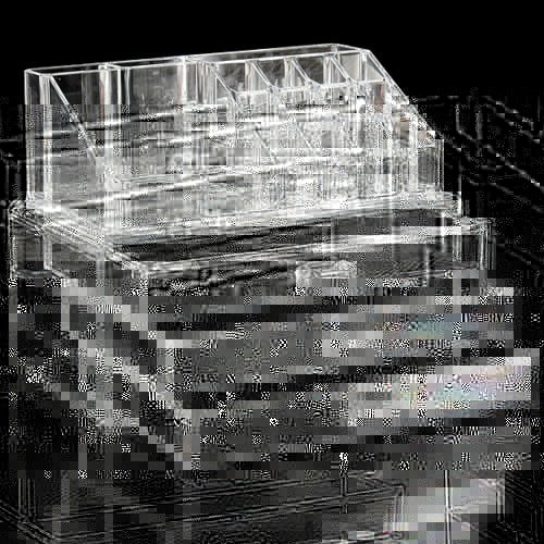 Custom Crystal Clear Acrylic Display Cosmetic Organiser Sets