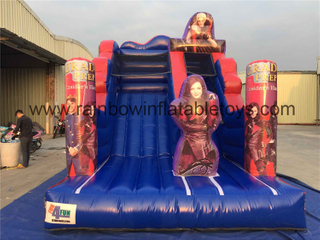 RB6038-6(5.4x3.5x4m) Inflatable Popular Descendants Theme Slide With Colorful Painting