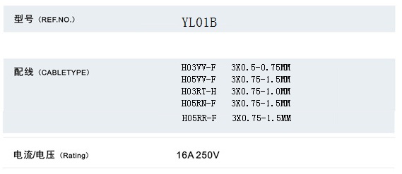 Extension Cord (YL-01B+ST3-H)