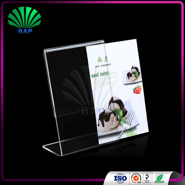 Custom design tabletop menu holder clear acrylic display stand Buy