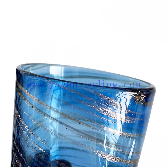 High Quality Horn Shaped Glass Candle Jars for Home Decoration