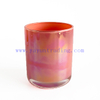 Unique Electroplated Decorative Pink Glass Candle Jars with Lids