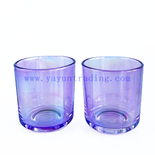 Hot Sale Votive Purple Candle Glass Jars for Candle Making with Lids