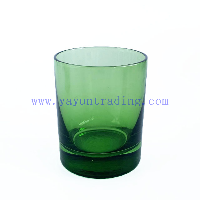 270ml Glass Cup Green Transparent Juice Cup Wine Cup Overlay Glasses