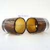 Handmade Heavy Design New Candel Jars Glass 10oz 11oz Glass Candlesticks Blue Green Amber Colors