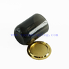 11oz Shiny Dark Green Glass Candle Holder with Zinc Alloy Lid