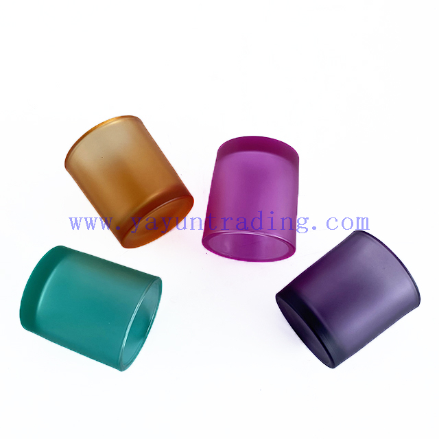 Glass Candle Jar Colored Luxury Custom Empty Glass Candle Vessel