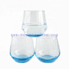 Exquisite Crystal 370ml Blue Water Drink Glass Cup for Whiskey Glass Tumbler