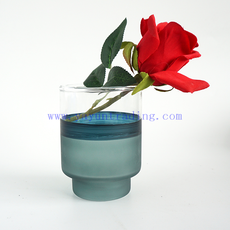 New creative design 350ml custom hand blown artistic candle vessels