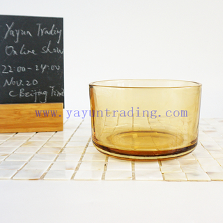 650ml luxury candle jars amber glass candle holders container for candle making 