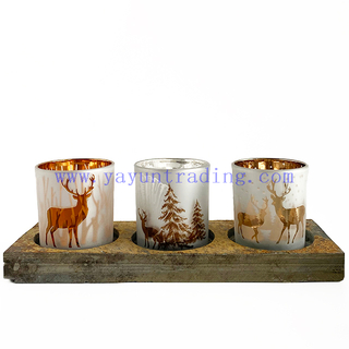 Custom Candle Jar Empty Laser Engraving Glass Candle Vessels for Home Decoration