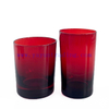 Different Sizes Red Glass Tumblers For Drinking Juice Cup Whisky Glassware