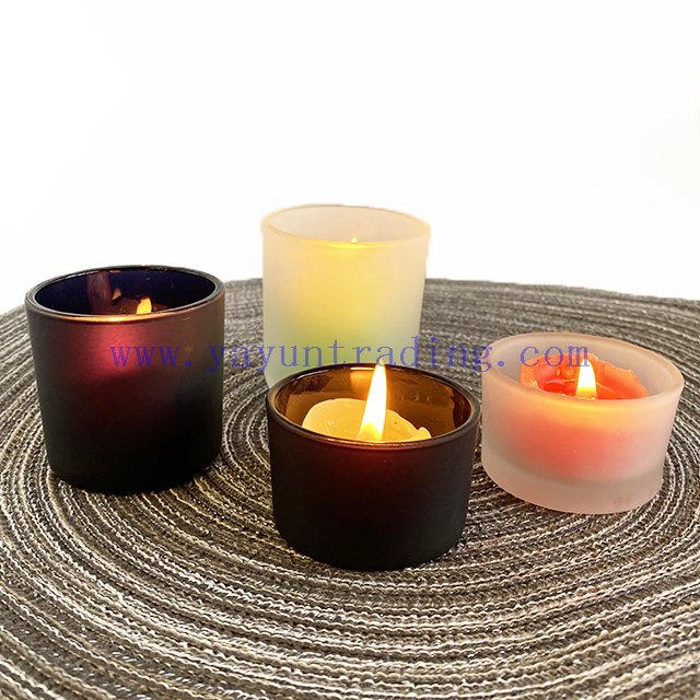 Hot Sale Gift Decorative Candle Holder 2oz 3oz 4oz Glass Candle Jars