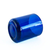 Fancy Design Unique Custom Decorative Blue Luxury Glass Candle Jar with Lid