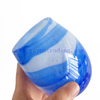 New Design Shiny Egg Shaped Glass Candle Jars Luxury Candle Vessels