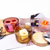 Luxury Big Size Container White Empty Frosted Glass Candle Jars For Candle Making