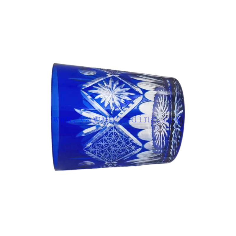 2023 Yayun handmade cobalt blue glass tumbler