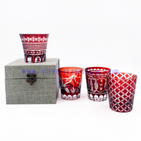 Luxury Handmade Engraved Party Glassware Wine Glasses Set for Red Wine Brandy 